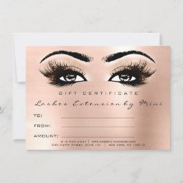 Lash Rosa ros Makeup Certificate Gift