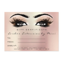Lash Rosa ros Makeup Certificate Gift