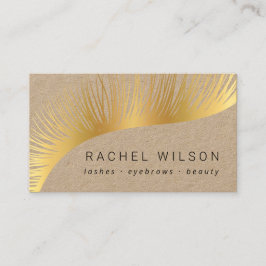 Lash Rustic Kraft guld makeup artist ögonelash Visitkort