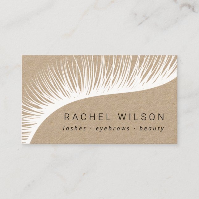 Lash Rustic Kraftmakeup artist ögonelash Visitkort (Framsida)