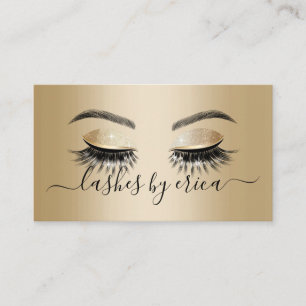 Lash Salon i Modern Guld Long Eyelash Extensions Visitkort