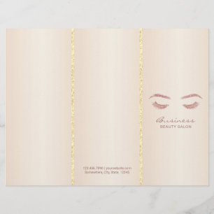 Lash Salon Makeup Artist Ivory Pearl Tri-Fold
