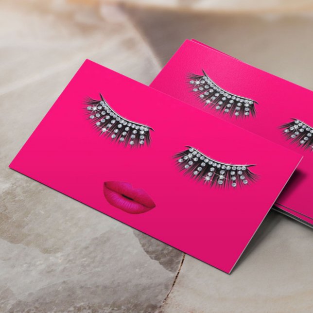 Lash Shock rosa Eyelash Ögon Makeup Artist Beauty Visitkort (Skapare uppladdad)