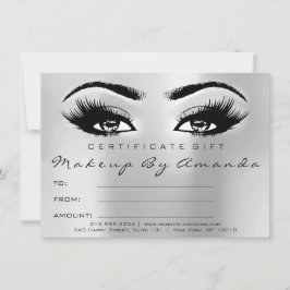 Lash Silver Grått  Makeup Artist Certificate Gift