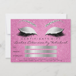 Lash Silver Rosa Makeup Artist Certificate Gift