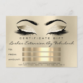 Lash SPA Makeup Certificate Gift Champaigne