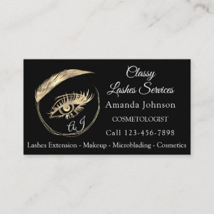 Lash Studio Logotyp Anpassningsbar Qr Code Black G Visitkort
