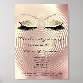 Lash Studio Makeup Artist Glitter Beauty Salon Poster