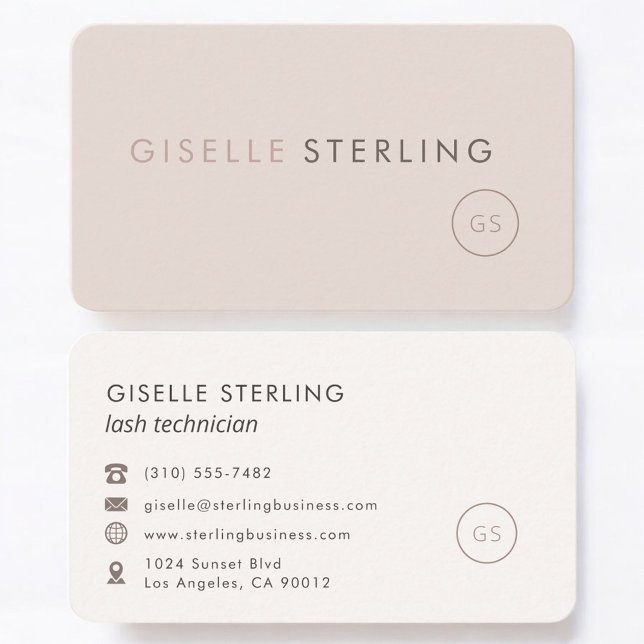 Lash Technician Feminine Professional Visitkort (Skapare uppladdad)