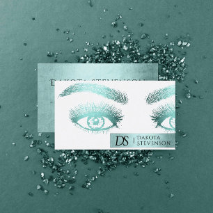 Lash Technician Luxuridisk Grönt för turkos-skal Visitkort