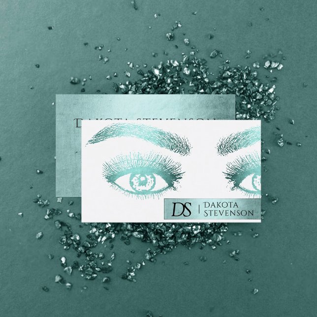 Lash Technician | Luxuridisk Grönt för turkos-skal Visitkort (Skapare uppladdad)