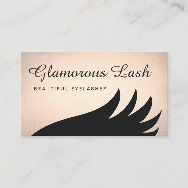 Lash-tillägg fet Guld Visitkort (Framsida)