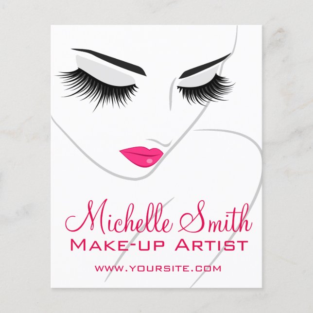 Lash-tillägg för långa tankstreck från ansikte flygblad (Framsidan)