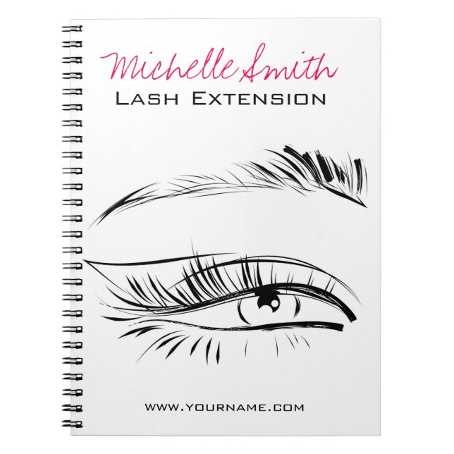 Lash-tillägg för Öga Sketch Mascara Lash Anteckningsbok Med Spiral (Framsidan)