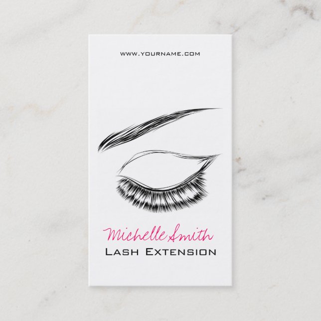 Lash-tillägg för Öga Sketch Mascara Lash Visitkort (Framsida)