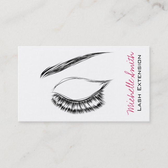Lash-tillägg för Öga Sketch Mascara Lash Visitkort (Framsida)