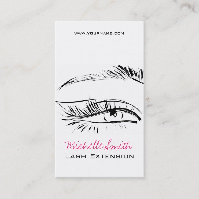 Lash-tillägg för Öga Sketch Mascara Lash Visitkort (Framsida)