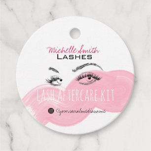 Lash-tillägg Lash Brow Rosa Lash-efterbehandlingss Gåvor Etiketter