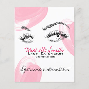 Lash-tillägg Makeup Aftercare Instructions ikon Flygblad