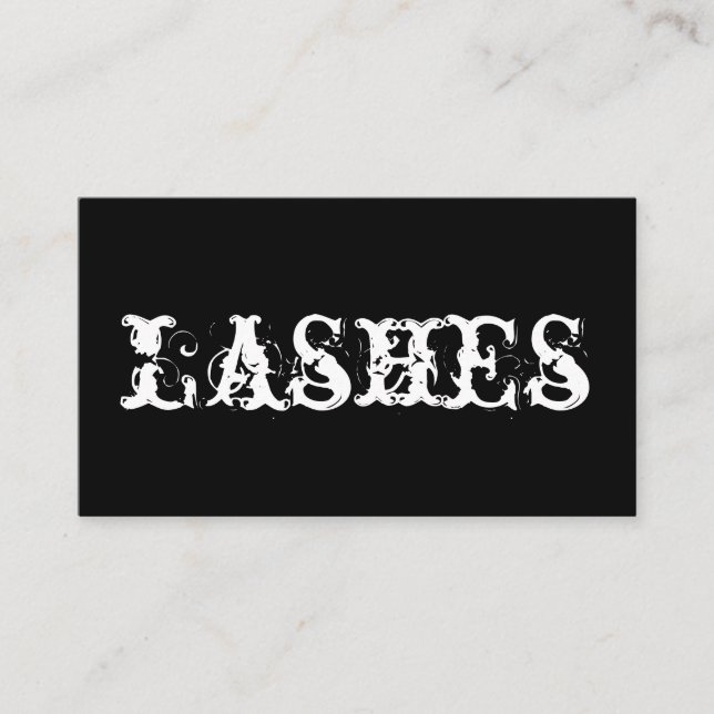 Lash-tillägg, Salon-Affärskort Visitkort (Framsida)