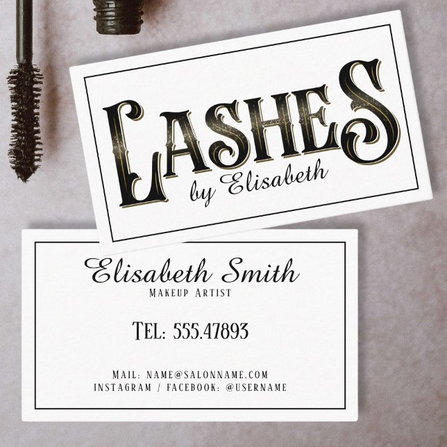 Lash Typography Visitkort (Skapare uppladdad)