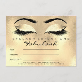 Lash Waxing Makeup Certificate Gift SPA