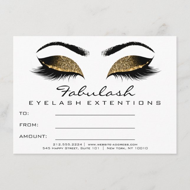Lash  White Makeup Artist Certificate Gift (Framsida)