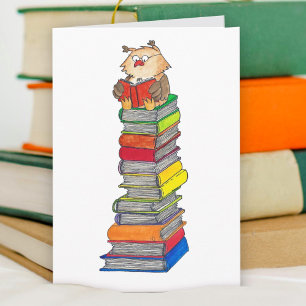 Läshandskortet READING OWL av Nicole Janes Kort