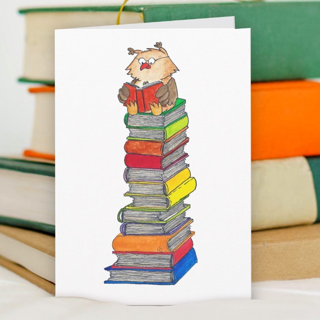 Läshandskortet READING OWL av Nicole Janes Kort (Skapare uppladdad)