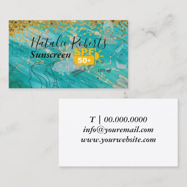 Lashes Brows Makeup Artist Blush Pink Watercolor Visitkort (Fram/baksida)