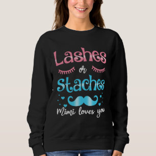 Lashes eller Staches Mimi älskar dig Köns Avslöjan T Shirt