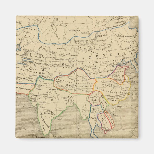 L'Asie, 1220 ap JC Magnet (Framsidan)