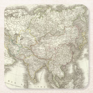 L'Asie - Asien Underlägg Papper Kvadrat