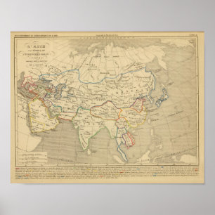 L'Asie l'an ap 1220 JC Poster
