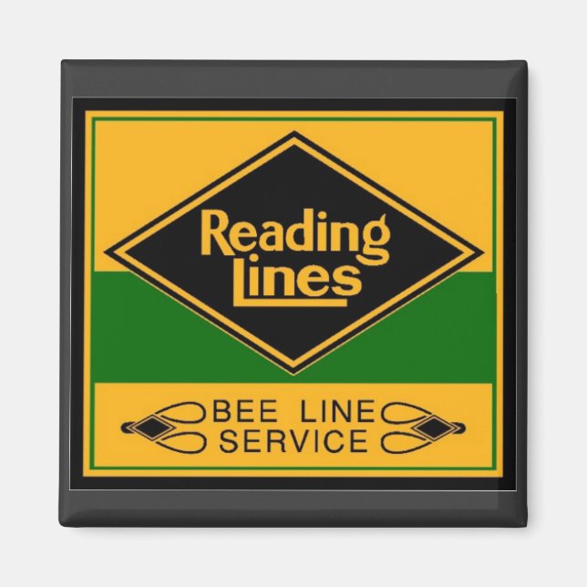Läsjärnväg,Bee Line Service Magnet (Framsidan)