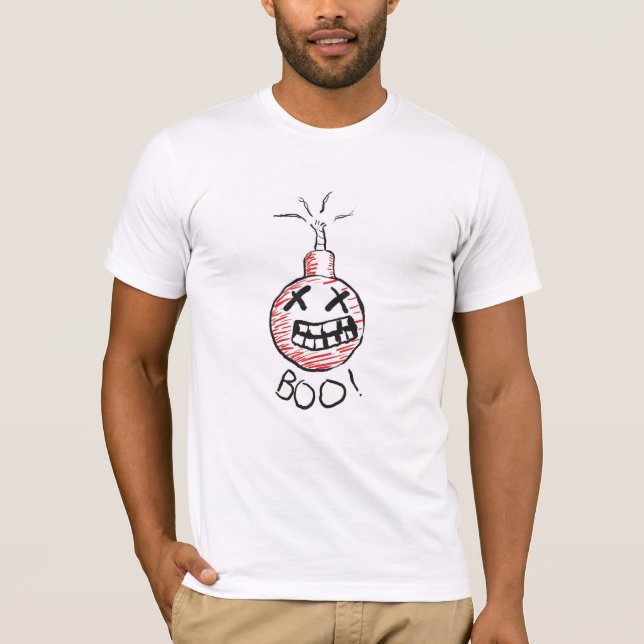 läskig BU! shirt. Tee Shirt (Framsida)
