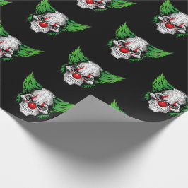 Läskig clown med spöklika ögon presentpapper