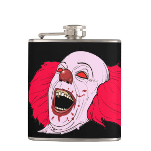 Läskig clownflaska fickplunta
