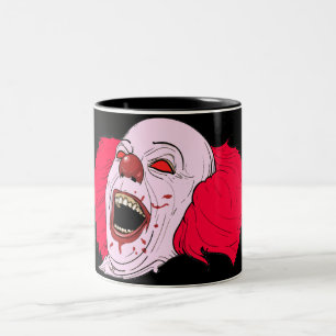 läskig clownmugg Två-Tonad mugg