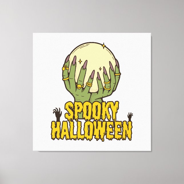 läskig halloween canvastryck (Framsida)