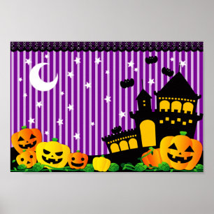 Läskig Halloween fasa Poster