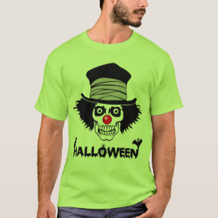 Läskig Halloween kuslig clownskalle Tee