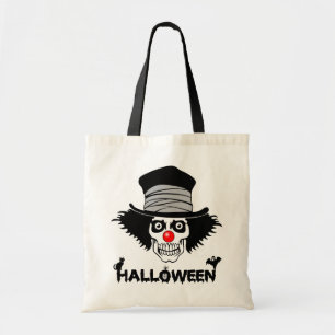 Läskig Halloween kuslig clownskalle Tygkasse