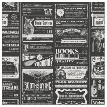 läskig halloween-tidningens antik svart