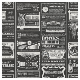 läskig halloween-tidningens antik svart tyg