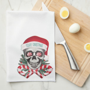 Läskig jul kökshandduk