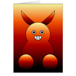 Läskig kaninMonster. Hälsningskort