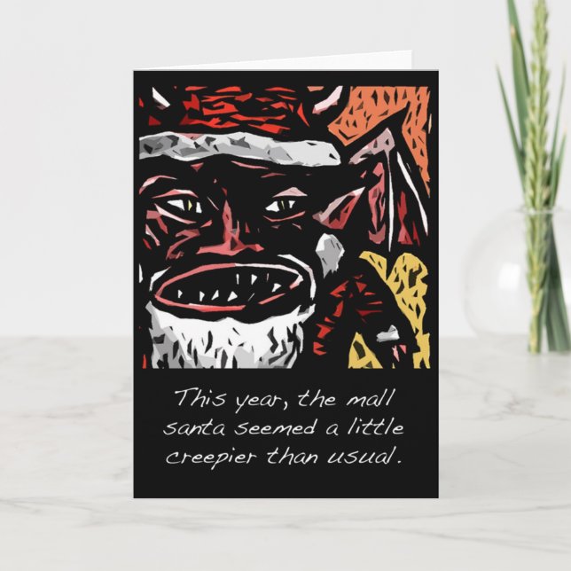 Läskig mallSanta julkort Helgkort (Framsida)
