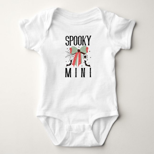 läskig mini halloween matchande  t shirt (Framsida)
