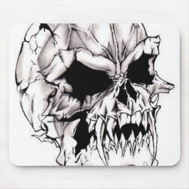 Läskig ond dödlig skalle Mousepad Musmatta (Framsidan)